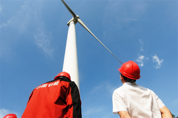 钦州供电局到中节能风电场开展主题党日活动（央广网发 唐雅妮摄）