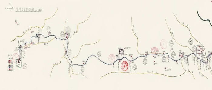 （《重游运河图》部分节选，企业供图，央广网发）