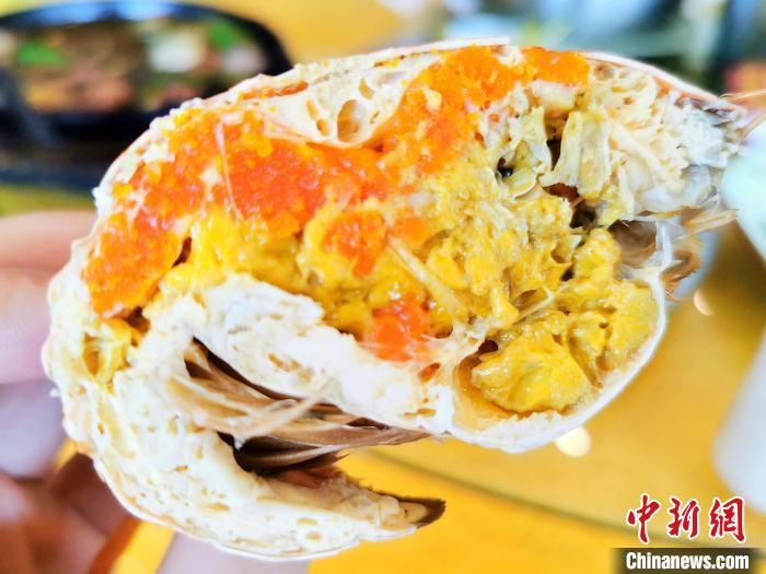 膏蟹里的膏层次分明 李晓春 摄