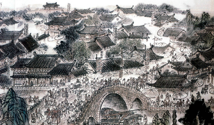 （《古运回望图》常州段，企业供图，央广网发）