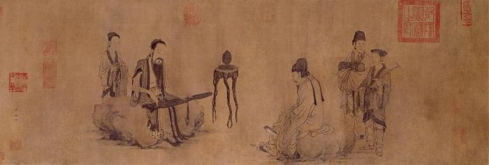 元 王振鹏 《伯牙鼓琴图》卷 故宫博物院供图