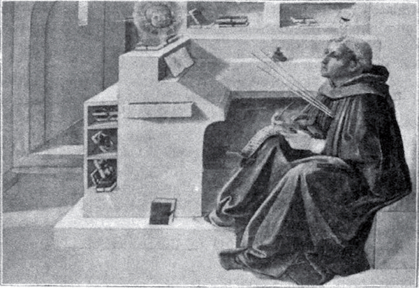 图20 书桌旁的圣奥古斯丁（选自弗拉·费立波·利皮在佛罗伦萨创作的画作）