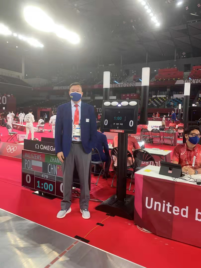 钱震华在东京奥运赛场。