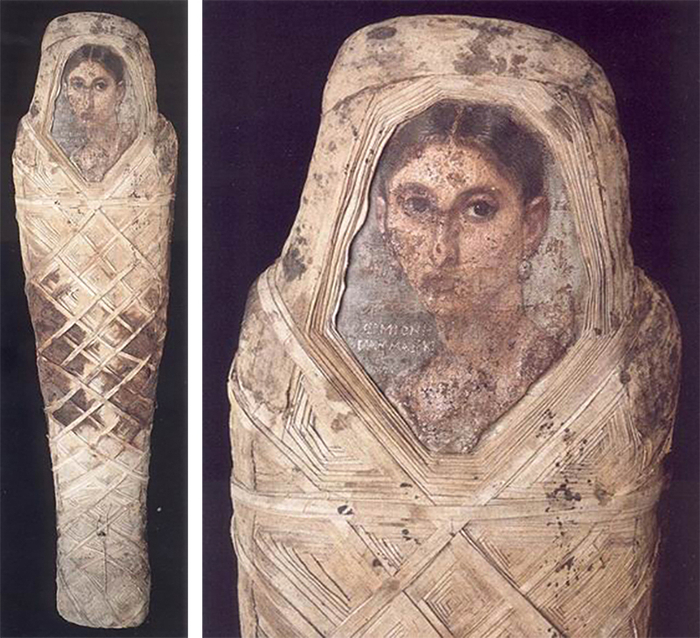 图四赫尔米奥娜（Hermione）的肖像，约公元1世纪，剑桥大学格顿学院