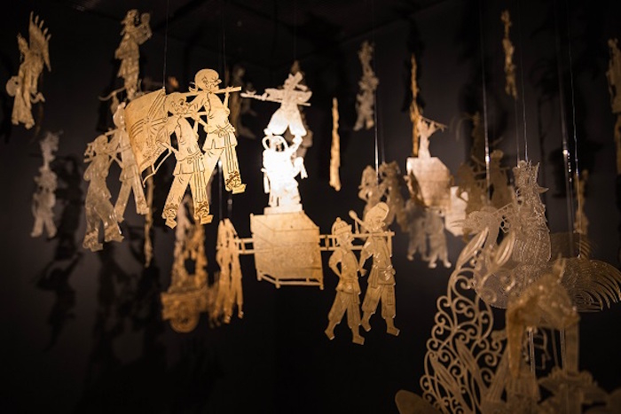 上海震旦博物馆展览现场，《社火》（2018）皮影