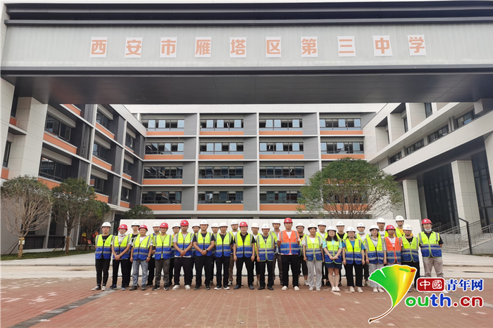 　　雁塔区第三中学项目完成。中建三局西北公司供图