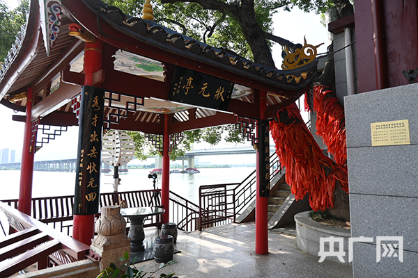 凭栏眺望，江景美不胜收（央广网发 严南悦摄）