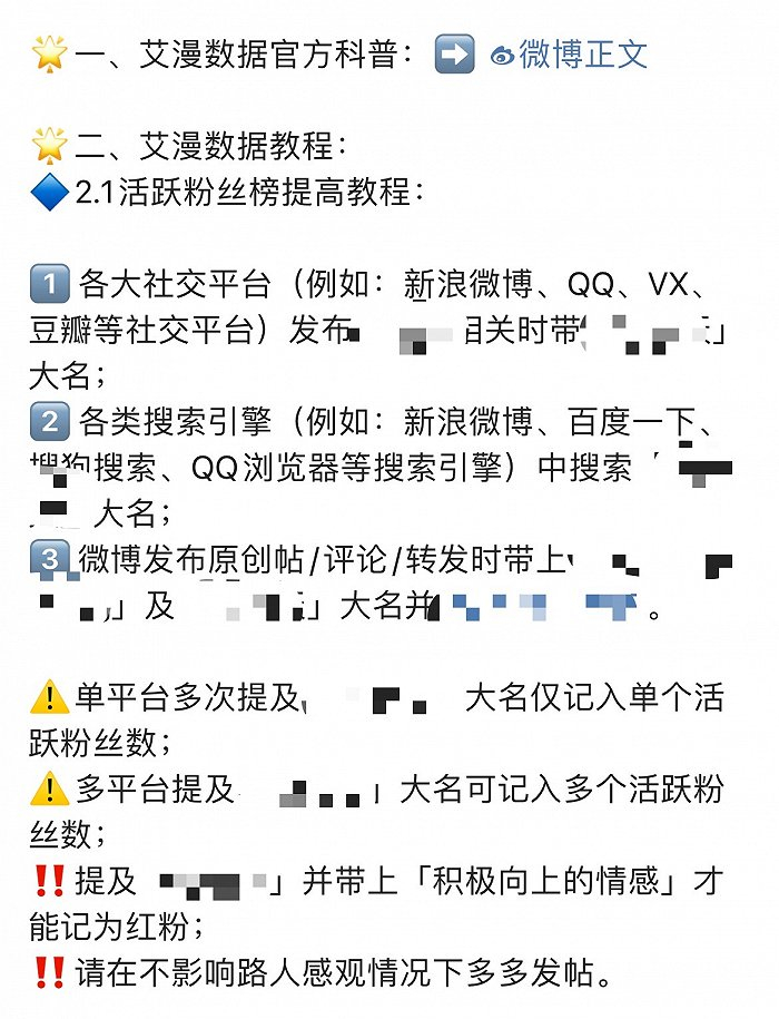 后援会数据组科普贴。图片来源：新浪微博