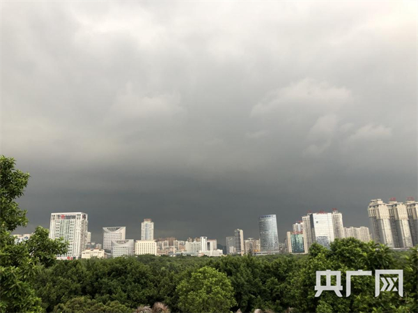 天空乌云密布（央广网发 记者黄月芬摄）