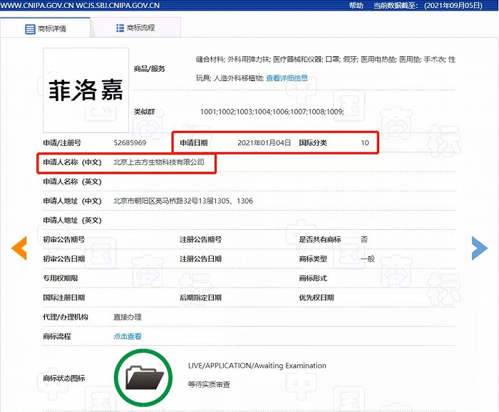 截图自中国商标网
