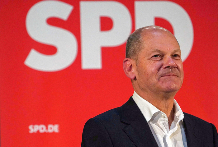 德国社民党总理候选人肖尔茨。人民视觉 资料图