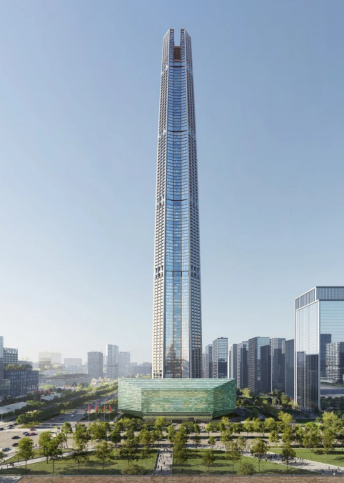 （中国国际丝路中心大厦效果图，图源视觉中国，央广网发）