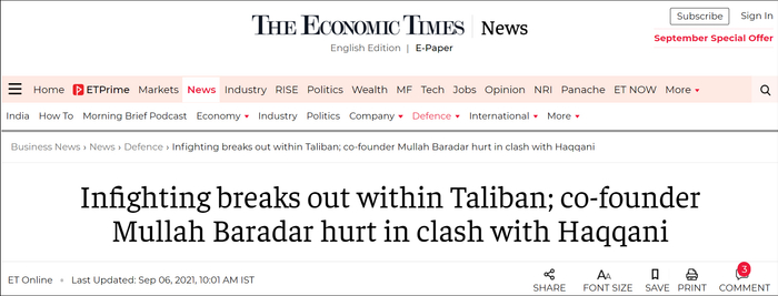 《经济时报》（The Economic Times）报道截图