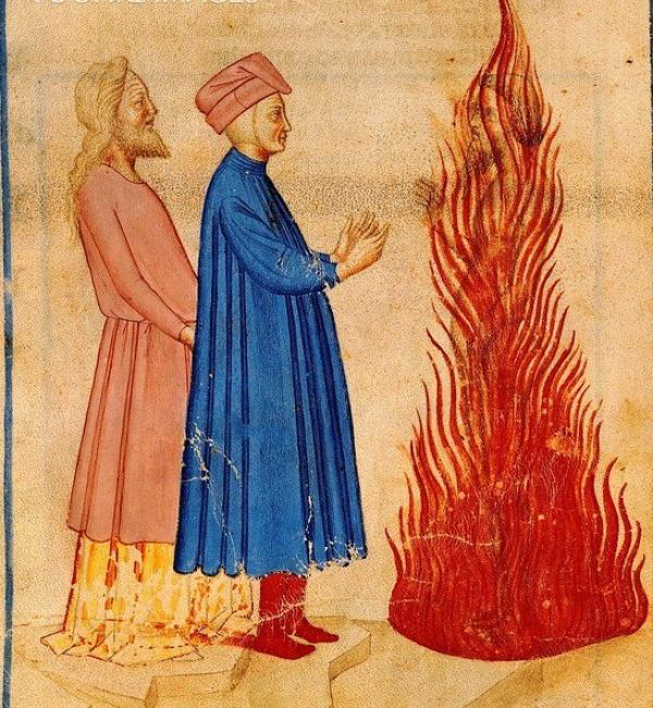 但丁与维吉尔见到被火焰包裹的尤利西斯