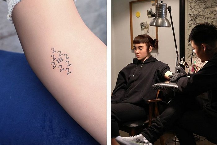  Li lMiquela晒出的个人纹身。