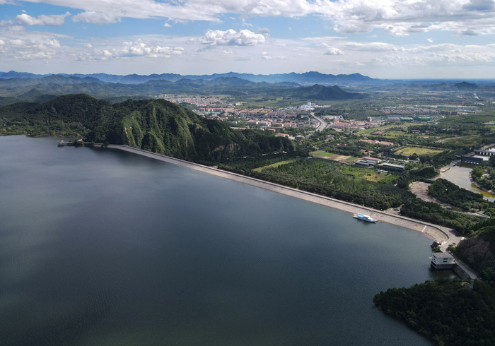 2021年8月，密云水库大坝。新京报记者 李木易 摄