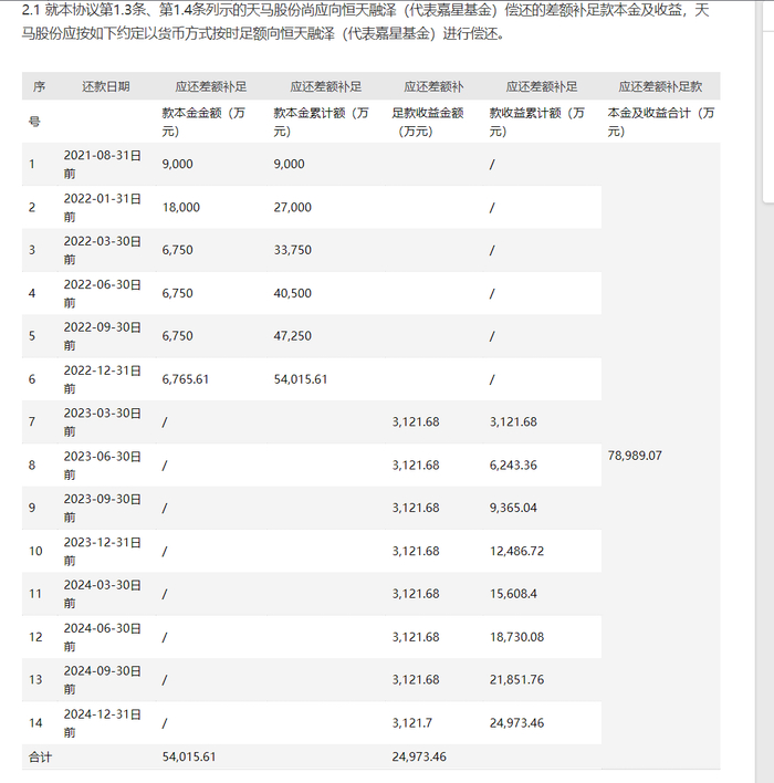 图片来源：天马股份公告