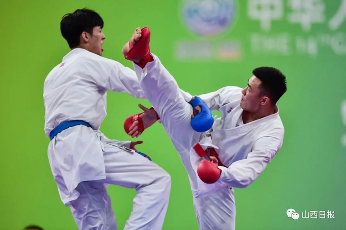 ▲ 空手道比赛紧张激烈