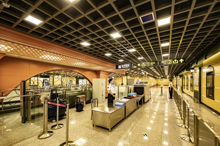 哈尔滨地铁2号线中央大街站。哈尔滨地铁集团 供图