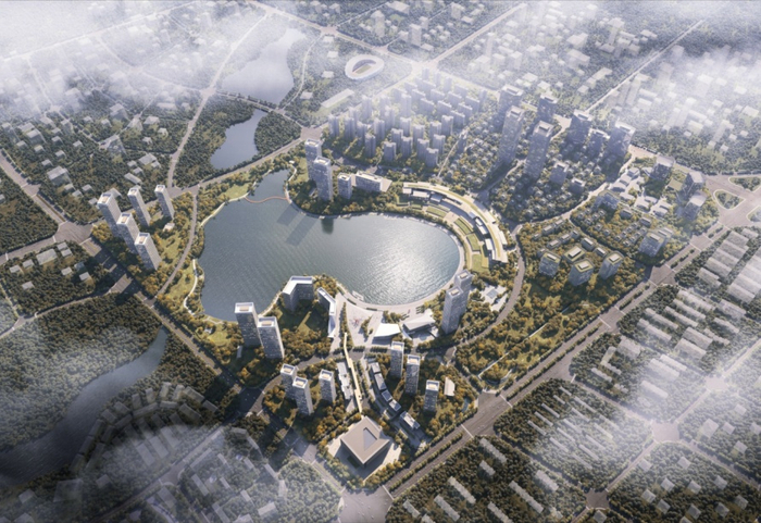 （概念图，蔚蓝湖滨城提供，央广网发）