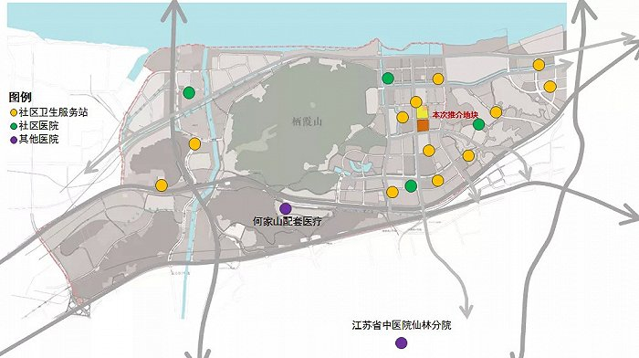 周边医院分布示意图