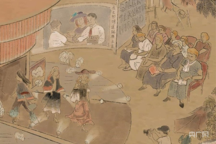 模特们身着香云纱服饰登上世界时尚舞台