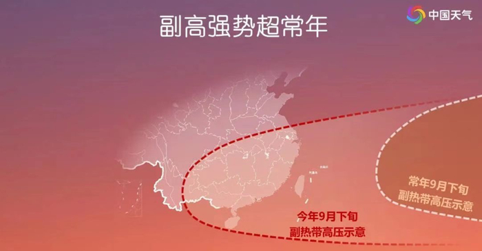 ▲副热带高压今年与往年对比图。