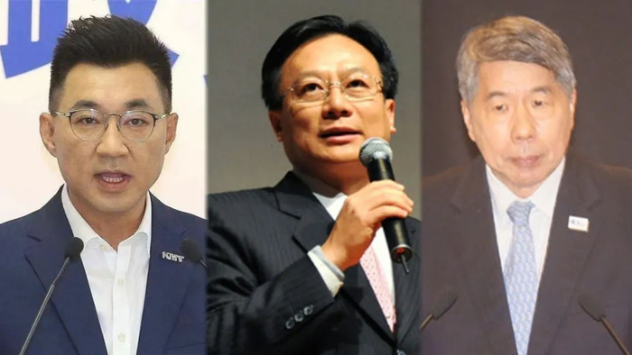 　△江启臣（左）、卓伯源（中）、张亚中（右）