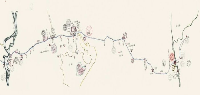 （《重游运河图》部分节选，企业供图，央广网发）