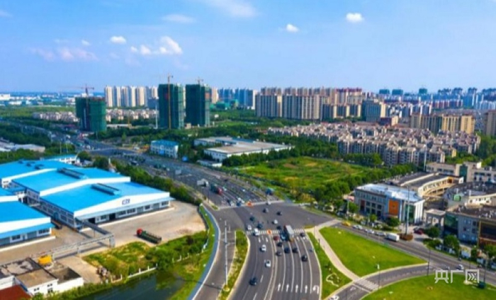 千灯镇航拍图（央广网发 通讯员供图）
