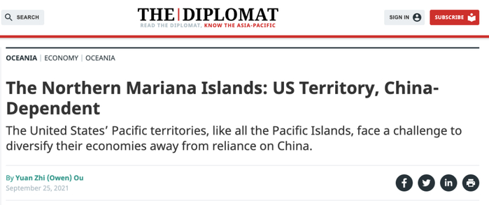 《外交学者》9月25日文章截图