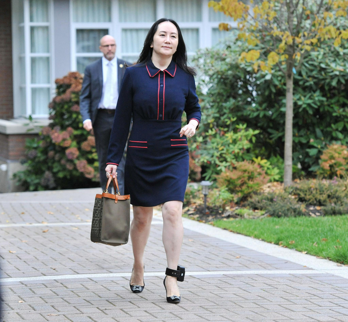 当地时间2020年10月27日，加拿大温哥华，孟晚舟出庭应诉 图源：视觉中国