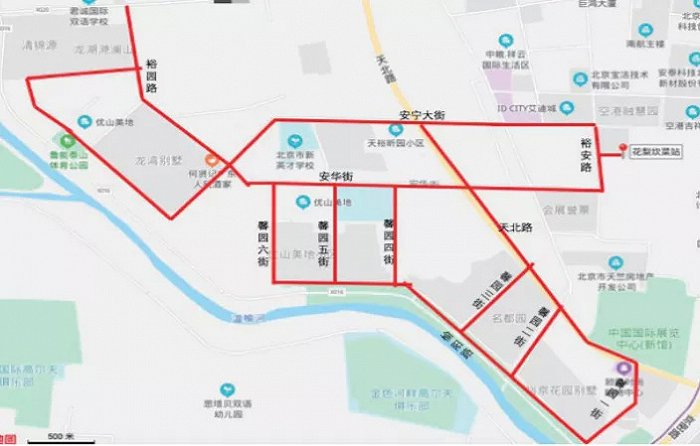 图表31新国展区域公示的测试路线