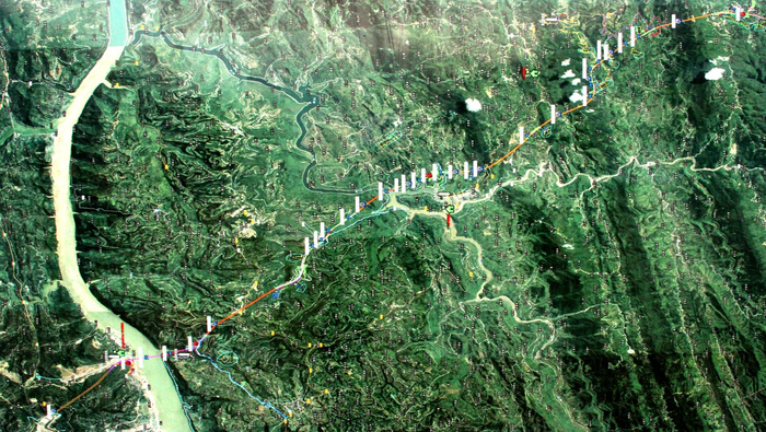 江龙高速规划图（央广网发 云阳县交通局供图）