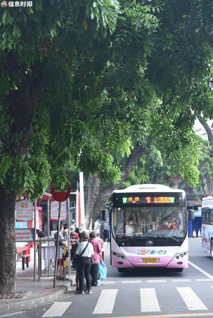 等待上车的乘客。信息时报记者 陈引 摄