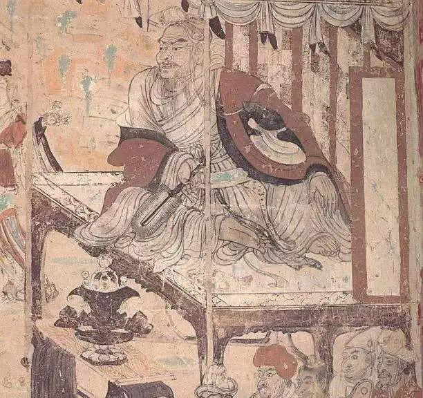 敦煌唐代壁画，第220窟的《维摩经变图》