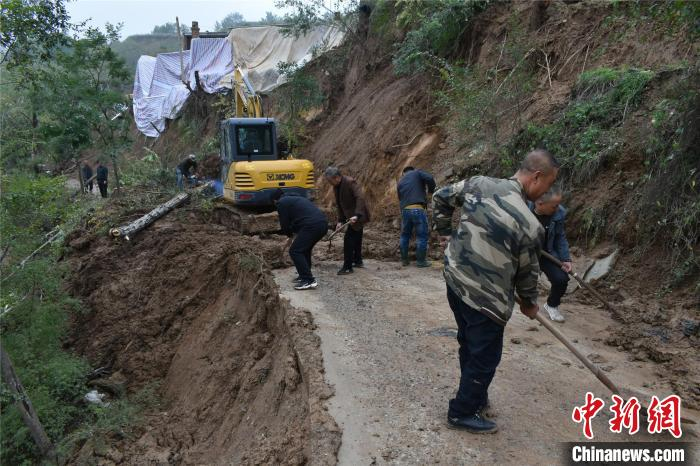 连续强降雨天气导致各地不同程度受灾。　灵石县融媒体中心供图