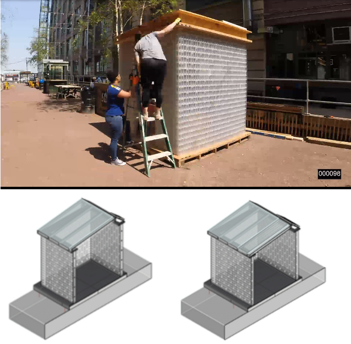 “友谊的小瓶”最佳应用场景是救灾庇护所建造。图片来自：https://www.friendshipproducts.com/gallery