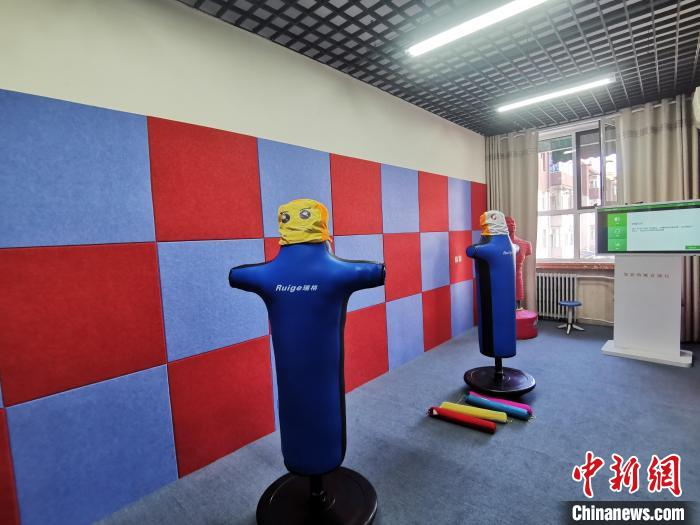 山西省太原市后小河小学心理健康教育中心心理宣泄室。　高瑞峰 摄