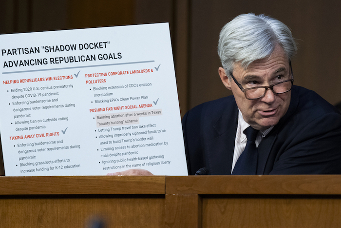 2021年9月29日，美国华盛顿特区，参议院司法委员会举行听证会，议员听取德克萨斯州堕胎法的审查。