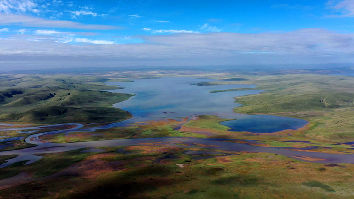 黄河吞吐湖阿哇贡玛（央广网发 张永 摄）