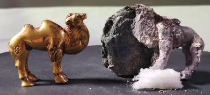 图5：秦金、银骆驼（秦陵外城西侧陵区一号墓出土）