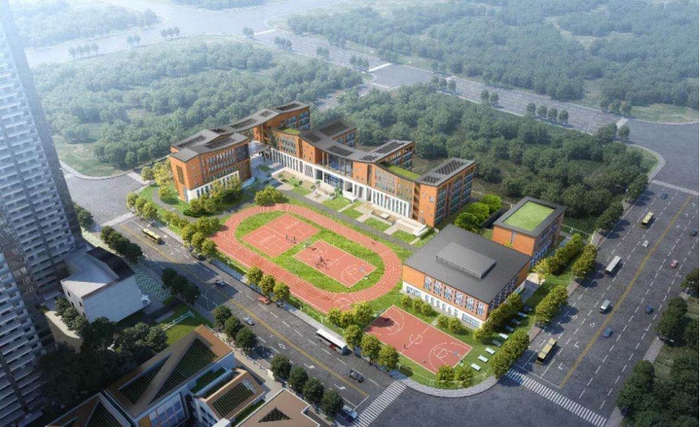 （大唐新希望·臻园项目规划小学效果图，企业供图，央广网发）