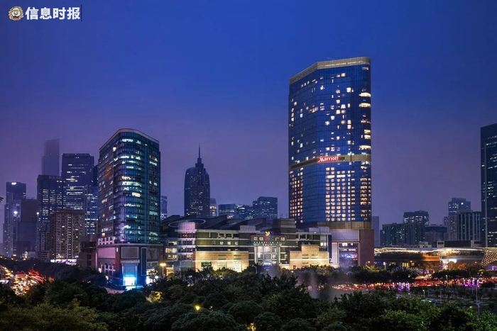 广州正佳万豪酒店外景。信息时报记者 郭柯堂 摄