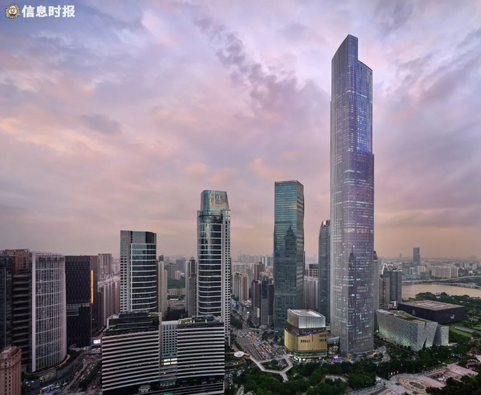 广州瑰丽酒店是至今广州最高的酒店。信息时报记者 郭柯堂 摄