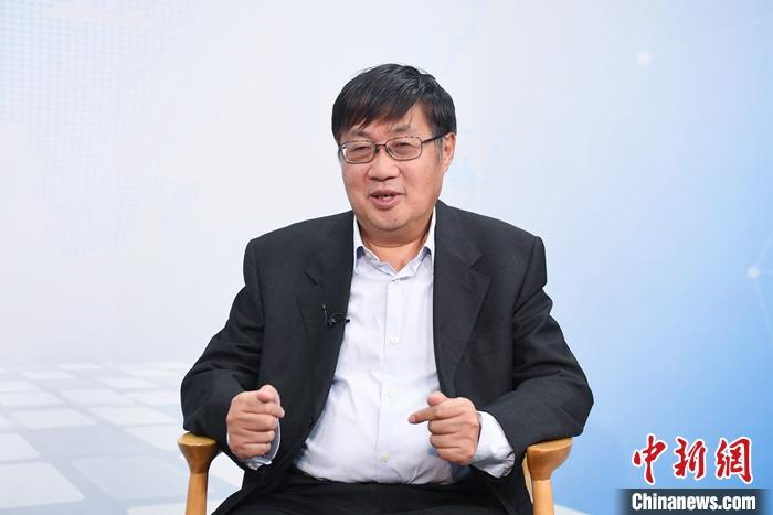 中新社“中国焦点面对面”专访全国空间探测技术首席科学传播专家庞之浩。中新社记者 田雨昊 摄