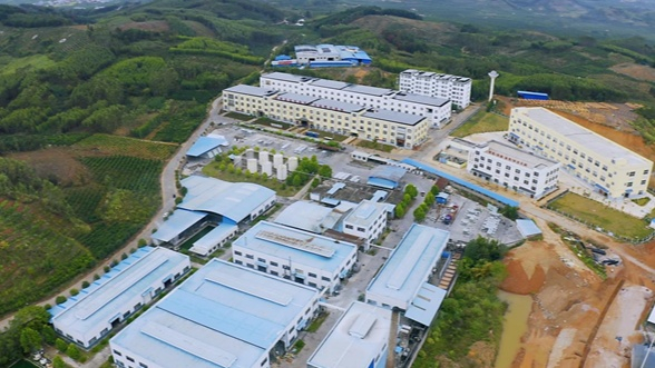 金秀瑶族自治县民族医药和健康产业园航拍（央广网发 何俊儒摄）