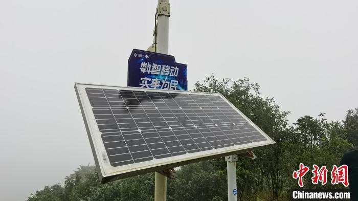 布置在广东潮州凤凰山天池茶园内的传感器设备。　郭军 摄