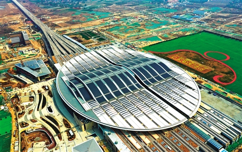 　　图为京雄城际铁路雄安站。 新华社记者　牟 宇摄