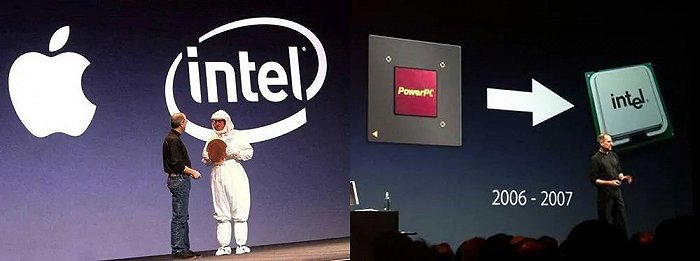 2006年苹果开始采用英特尔芯片